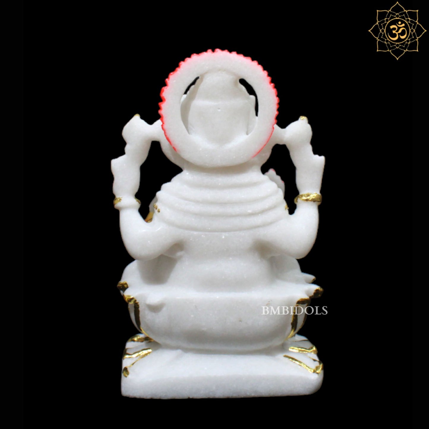 9inch Ganesh Laxmi Marble Murti for Homes in Makrana Marble