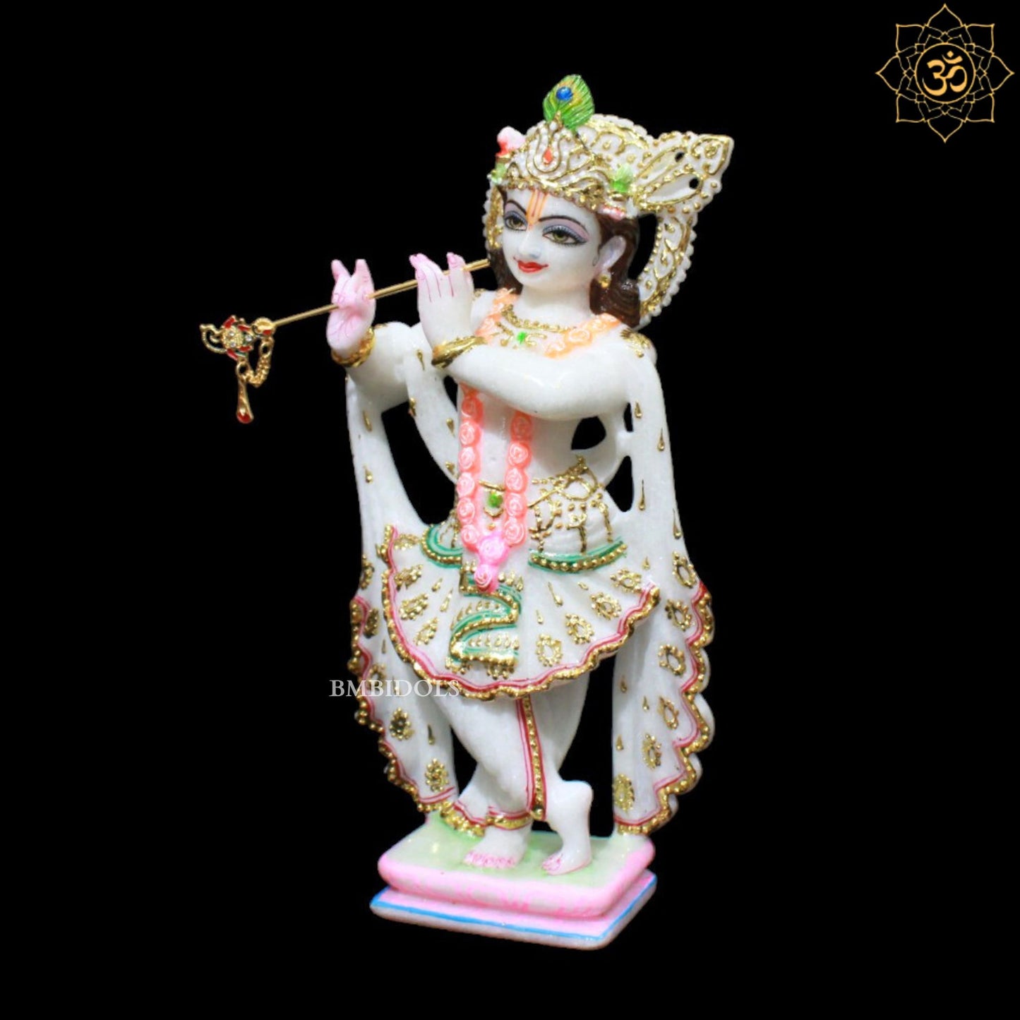 12inch Radha Krishna Bhagwan Marble Murti for Homes and Temples