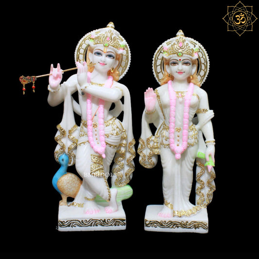 18inch Radha Krishna Marble Murti For Home and Mandirs