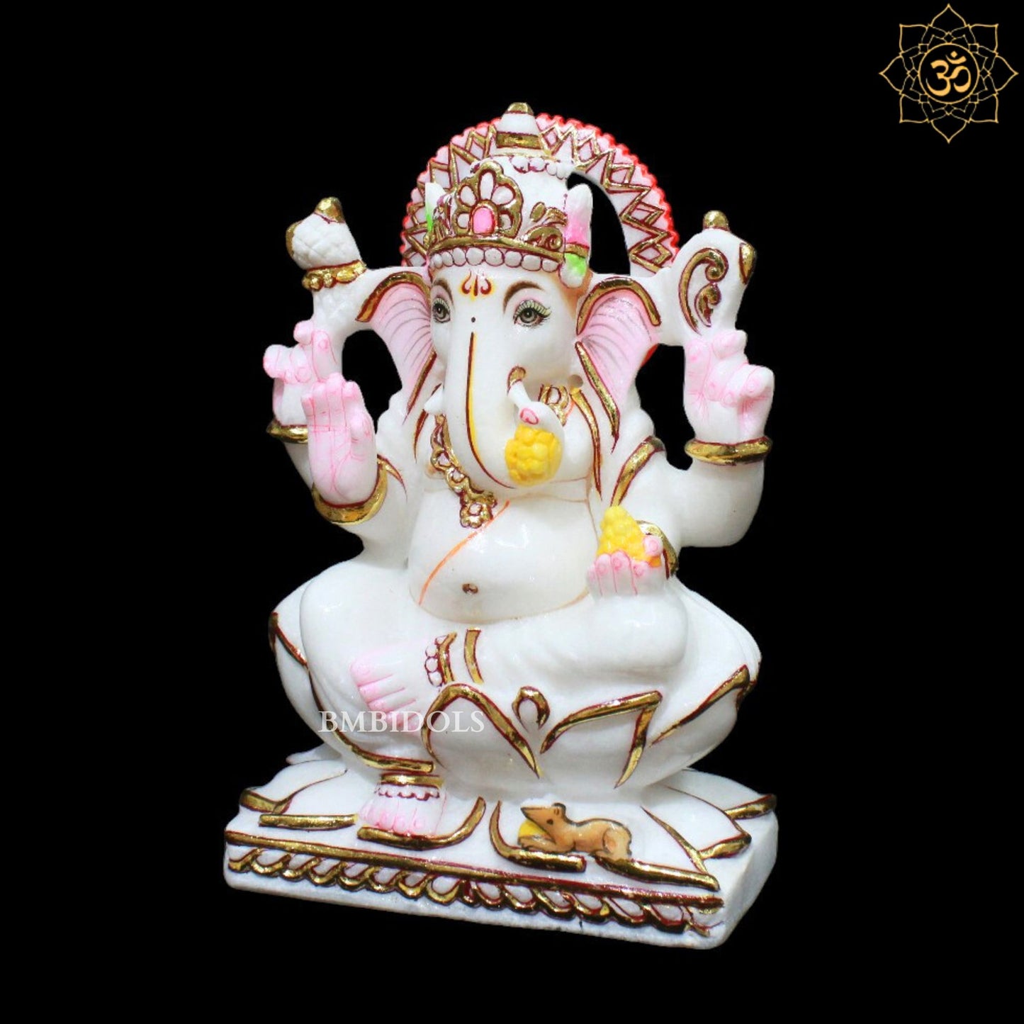 Ganesh Lakshmi Marble Murti in 9inches for Homes and Temples