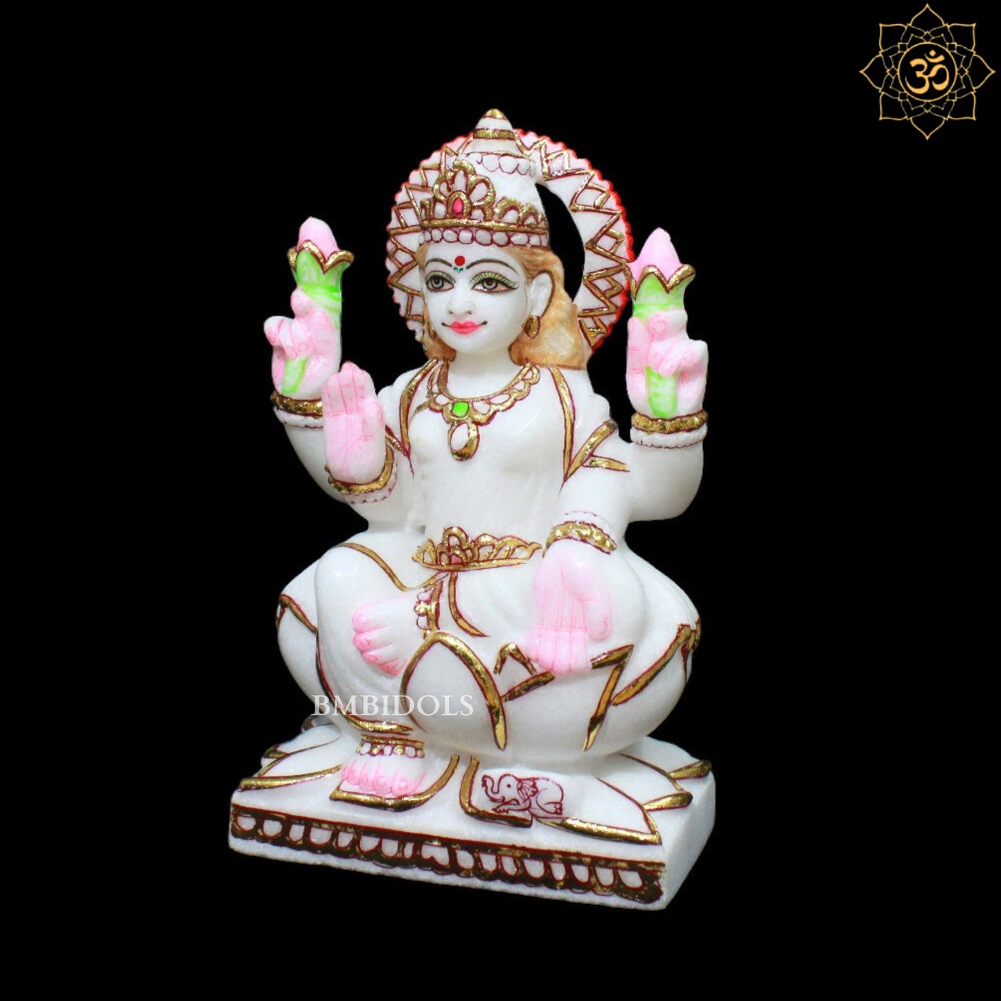 Ganesh Lakshmi Marble Murti in 9inches for Homes and Temples