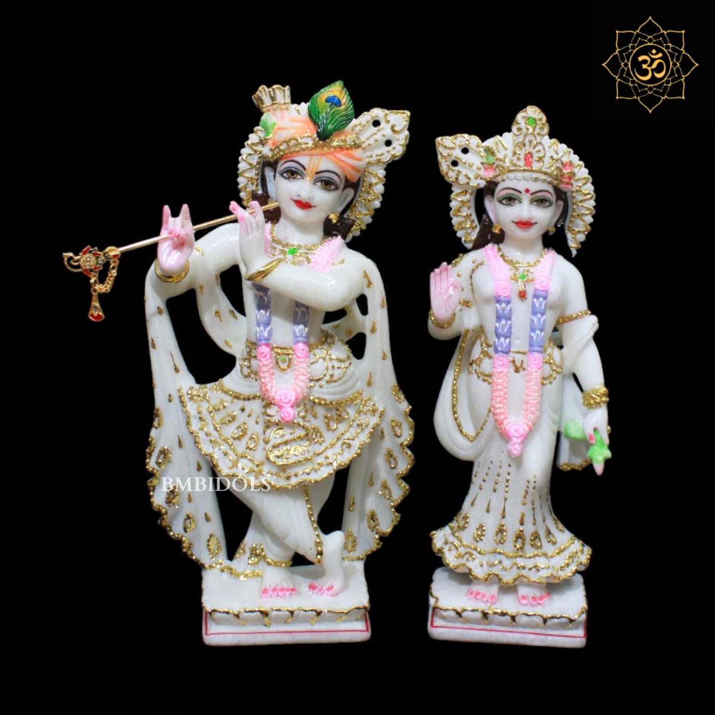 1feet Radha Krishna Marble Murti in Makrana Marble for Homes