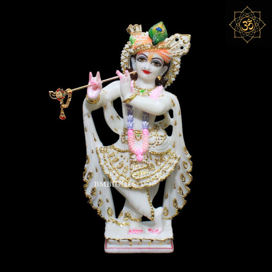 1feet Radha Krishna Marble Murti in Makrana Marble for Homes