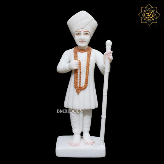 Marble Jalaram Bapa Murti in 15inches for Homes and Temples