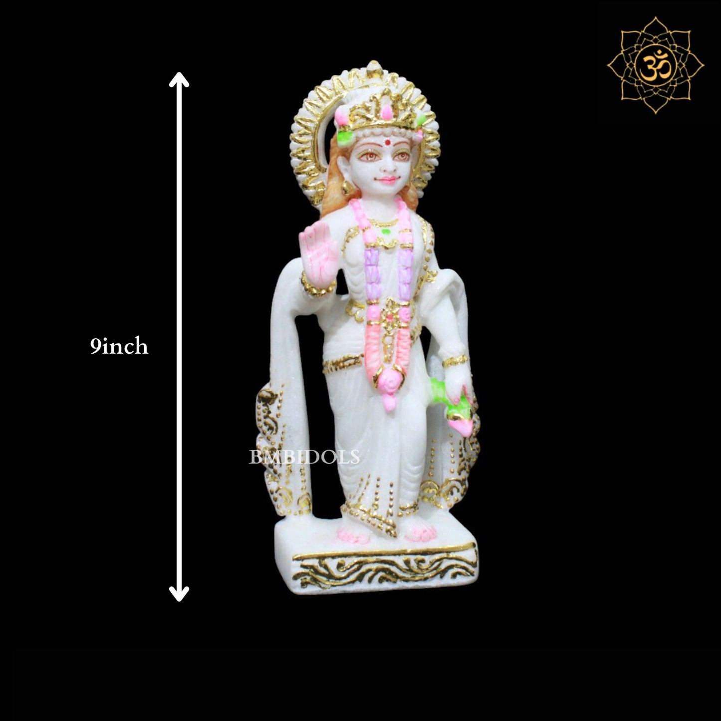 Ram Darbar Marble Murti in Small Size 9inches for Home Mandirs