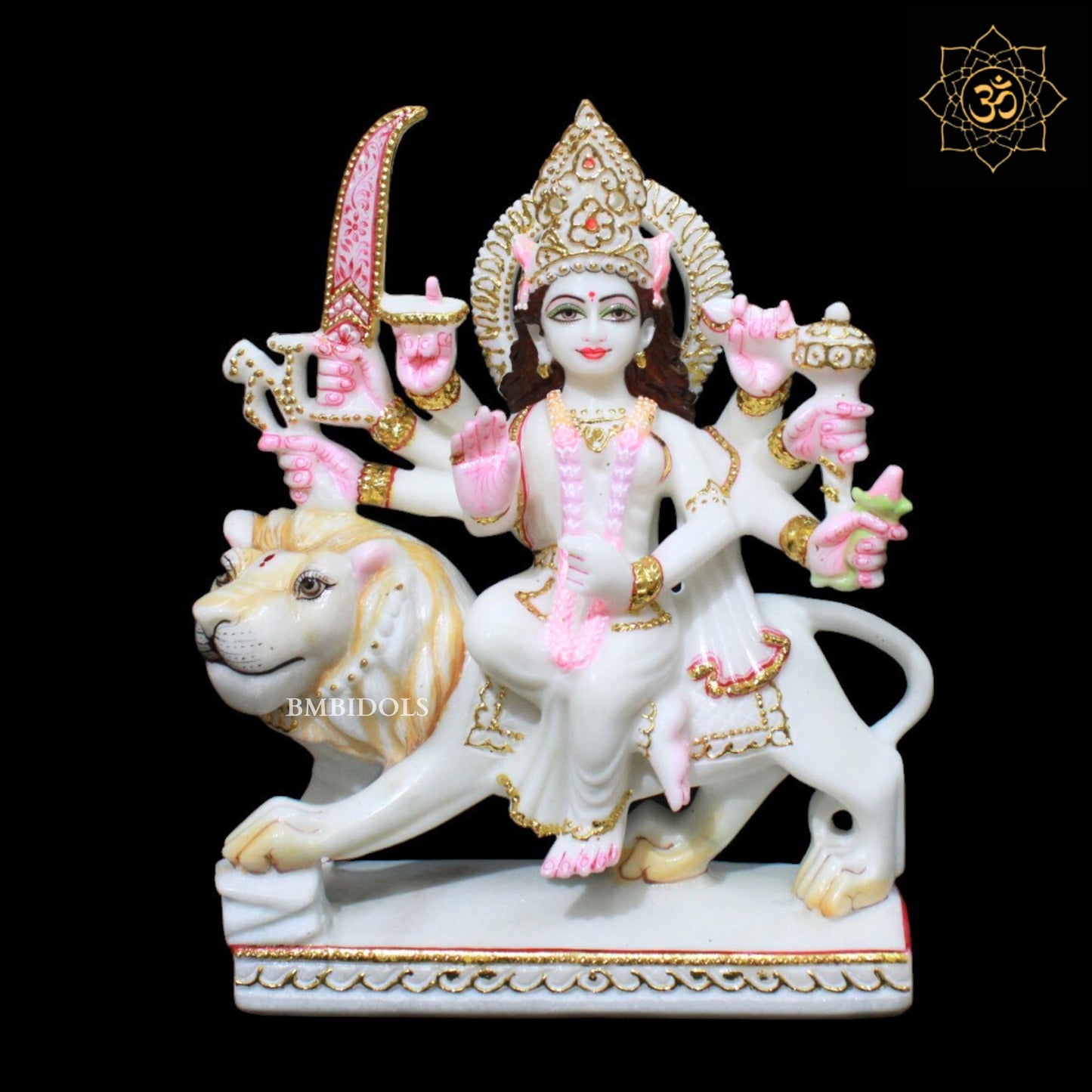 12inch Durga Marble Murti for Homes and Temples in Makrana Marble