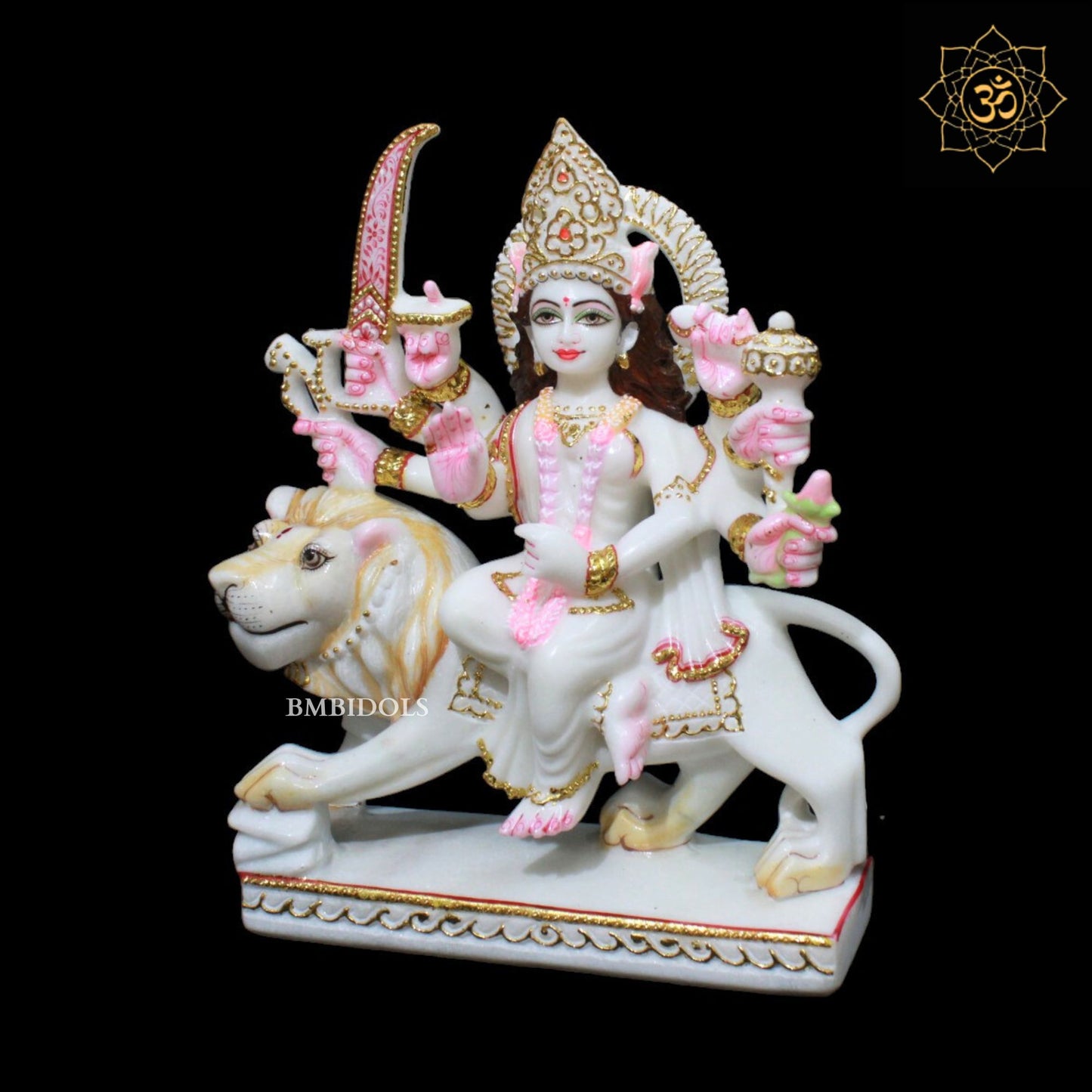 12inch Durga Marble Murti for Homes and Temples in Makrana Marble