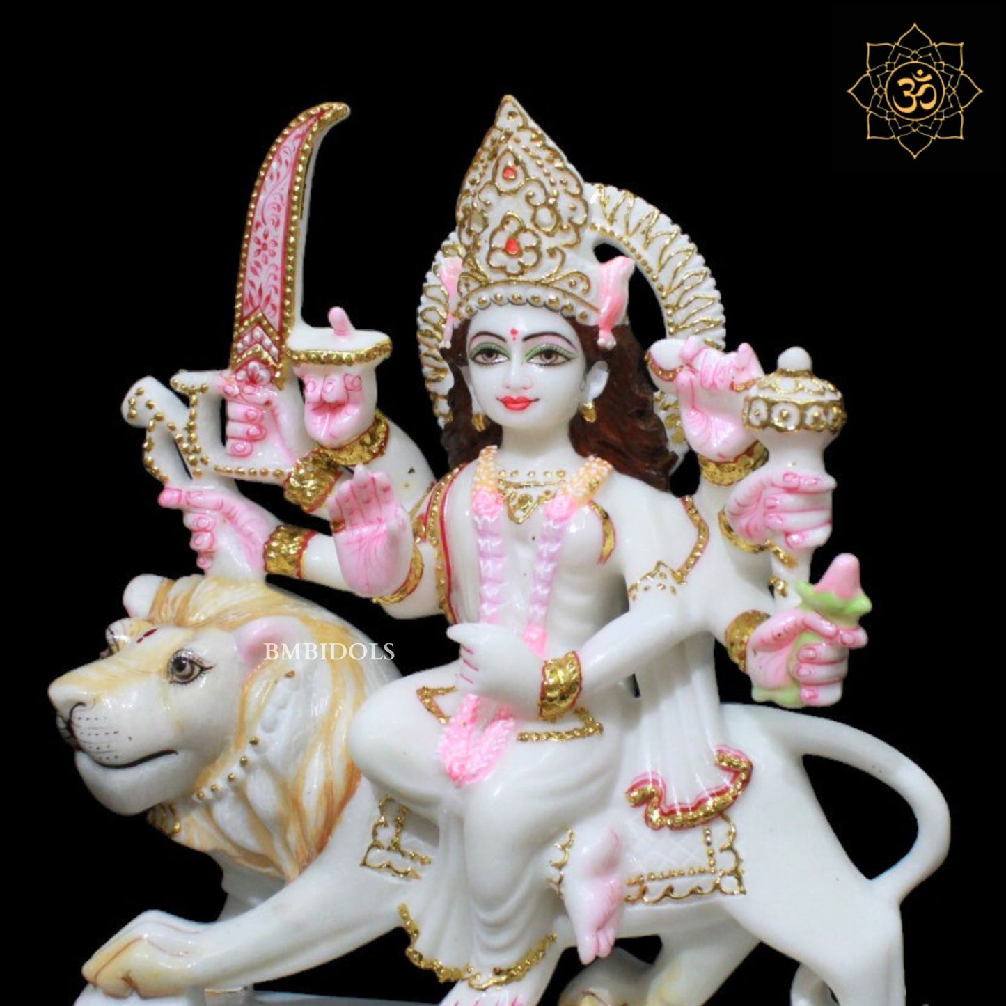 12inch Durga Marble Murti for Homes and Temples in Makrana Marble