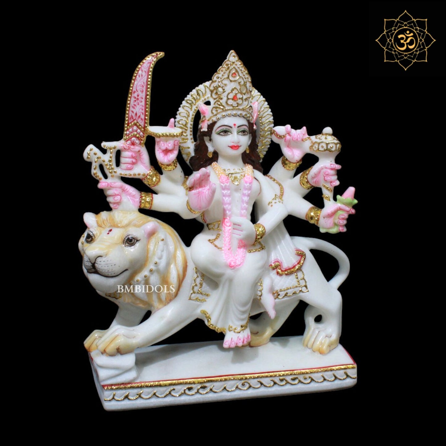 12inch Durga Marble Murti for Homes and Temples in Makrana Marble