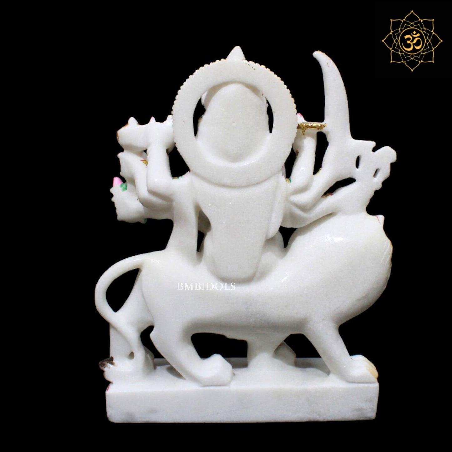 White Marble Durga Maa Murti in 1feet for Homes and Temples