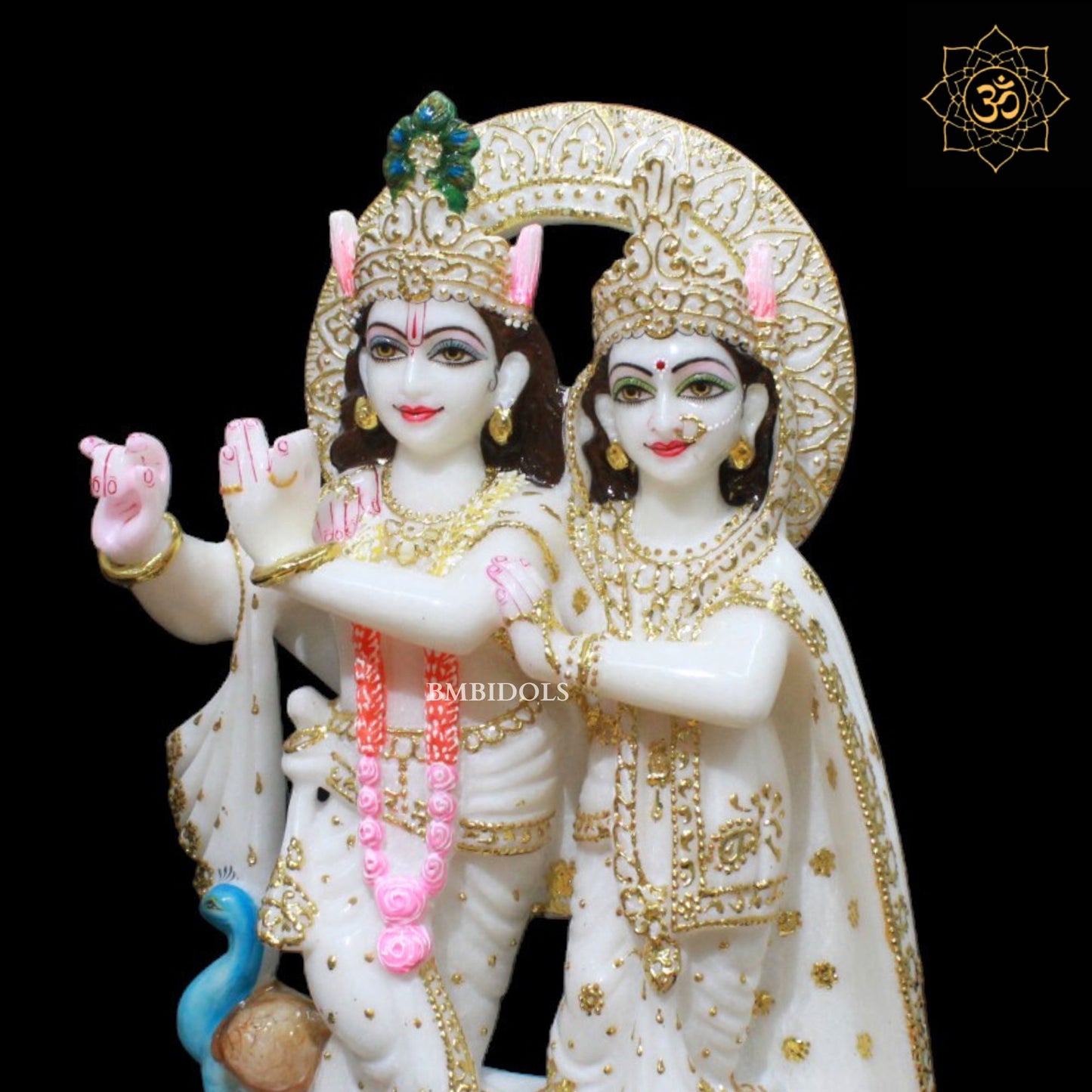 Jugal Radha Krishna Murti for Homes and Temples in 12inches in Makrana Marble