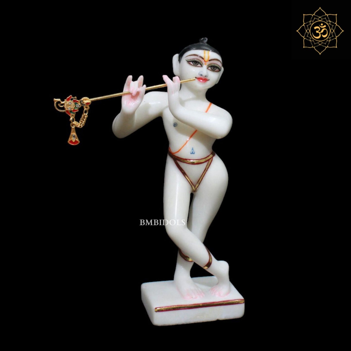 9inch Iskcon Radha Krishna Marble Murti for Homes and Temples