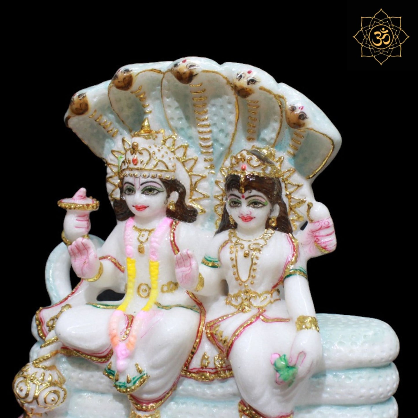 Lakshmi Narayan Marble Murti in 9inches for Homes and Temples