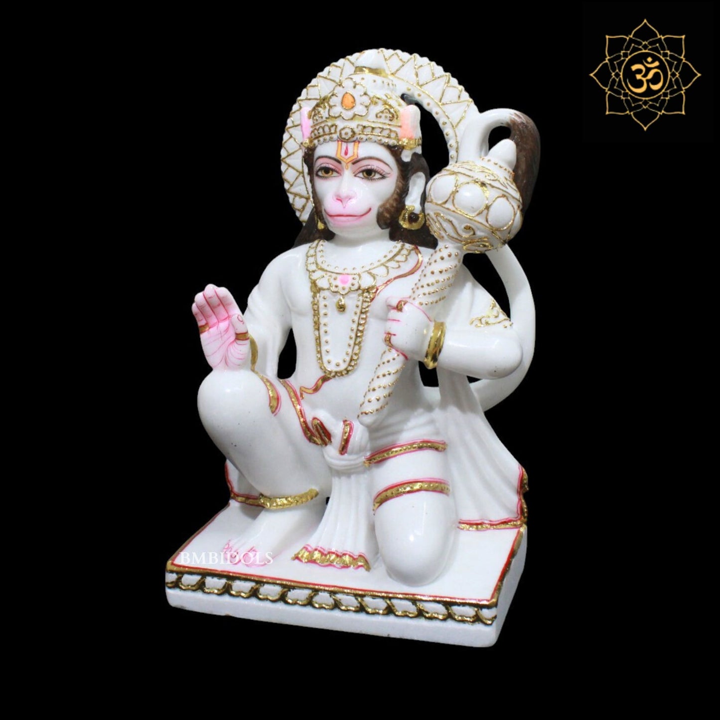 Ashirwad Marble Hanuman Murti for Homes and Temples in 15inch