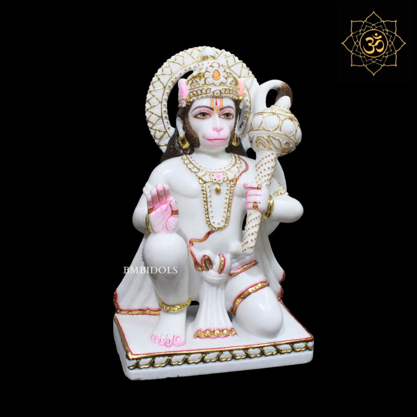 Ashirwad Marble Hanuman Murti for Homes and Temples in 15inch