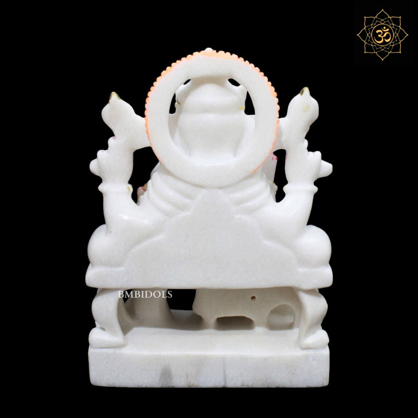 10inch Ganpati Bapa Murti in Makrana Marble for Homes and Temples