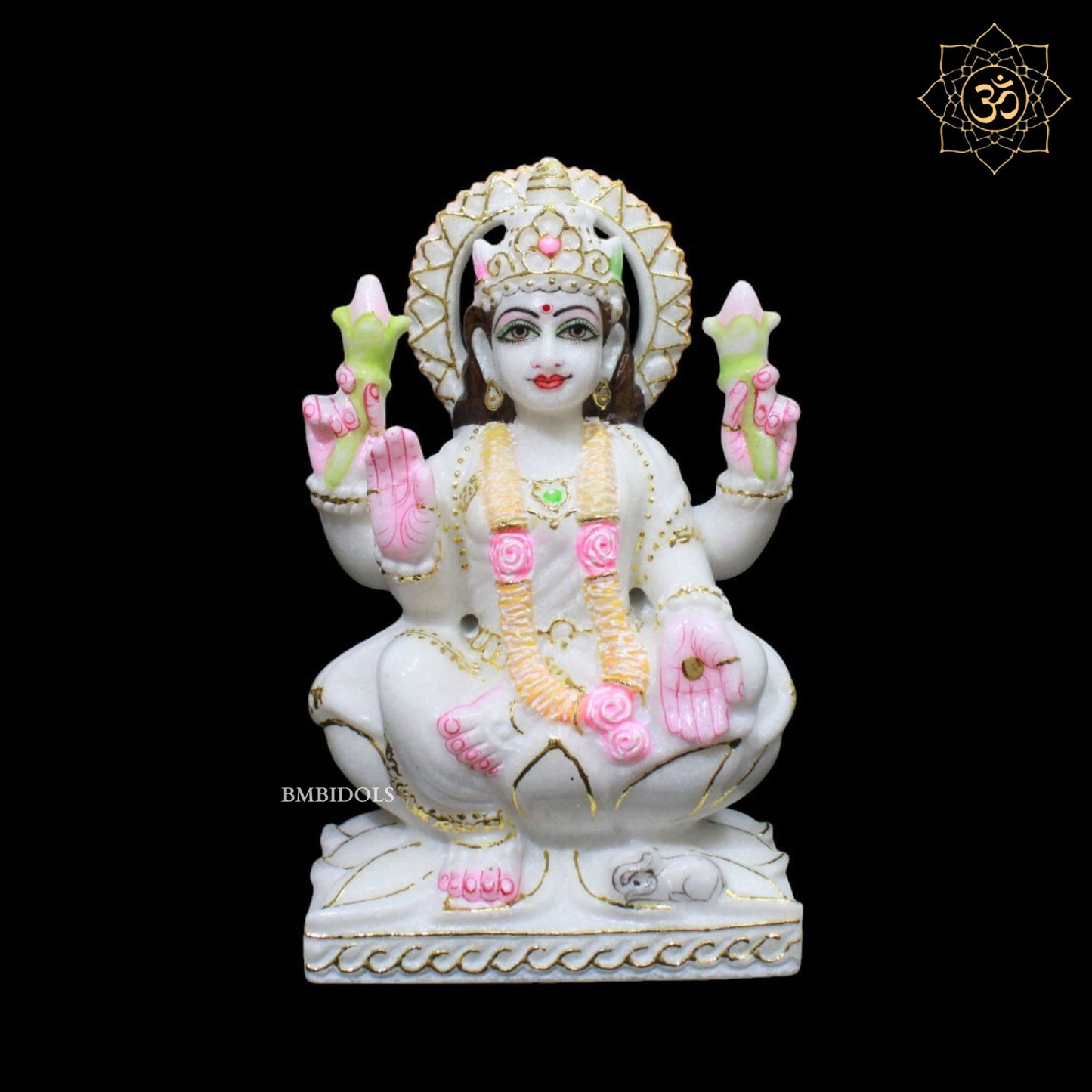 Marble Ganesh Lakshmi Murti for Homes and Temples in 9inch