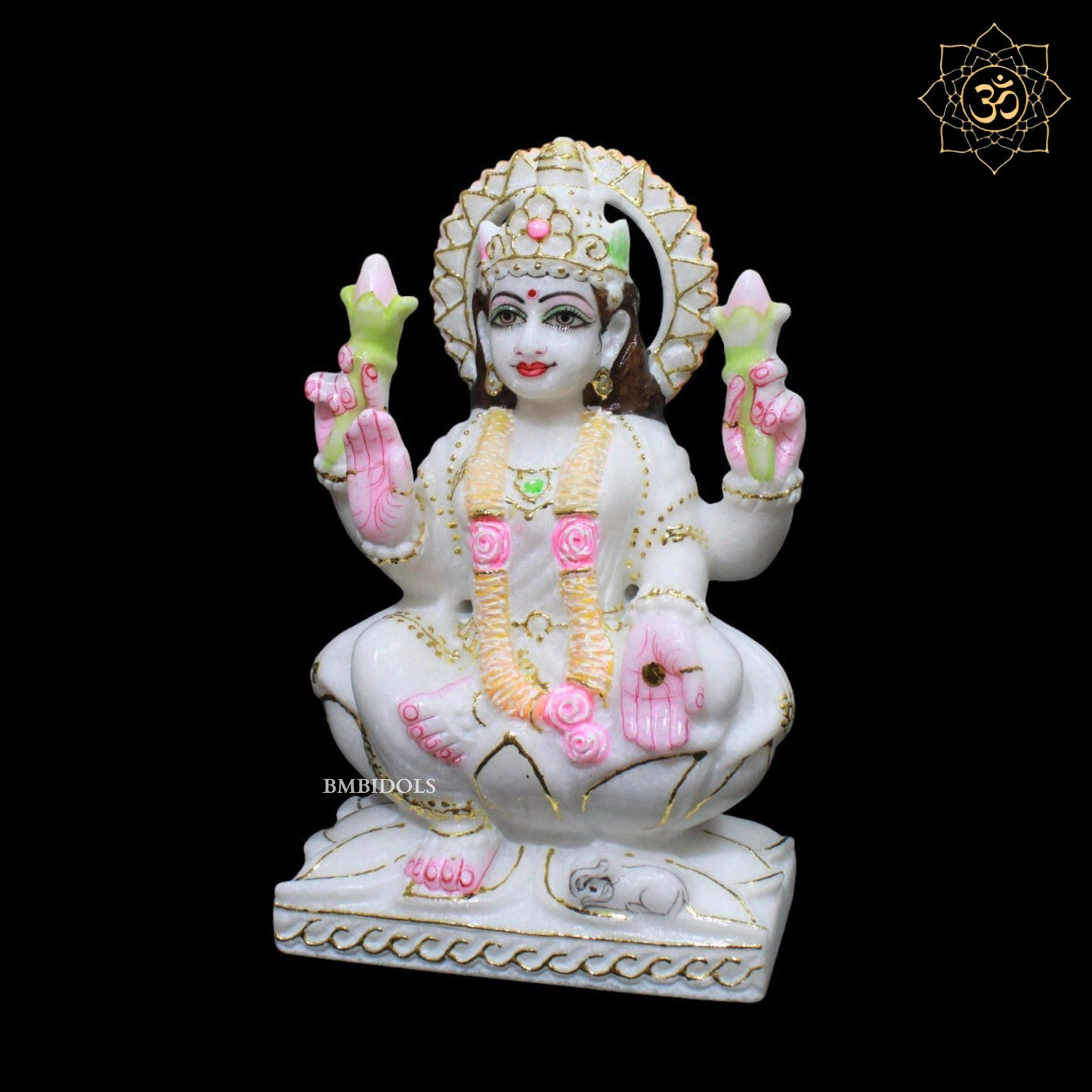 Marble Ganesh Lakshmi Murti for Homes and Temples in 9inch