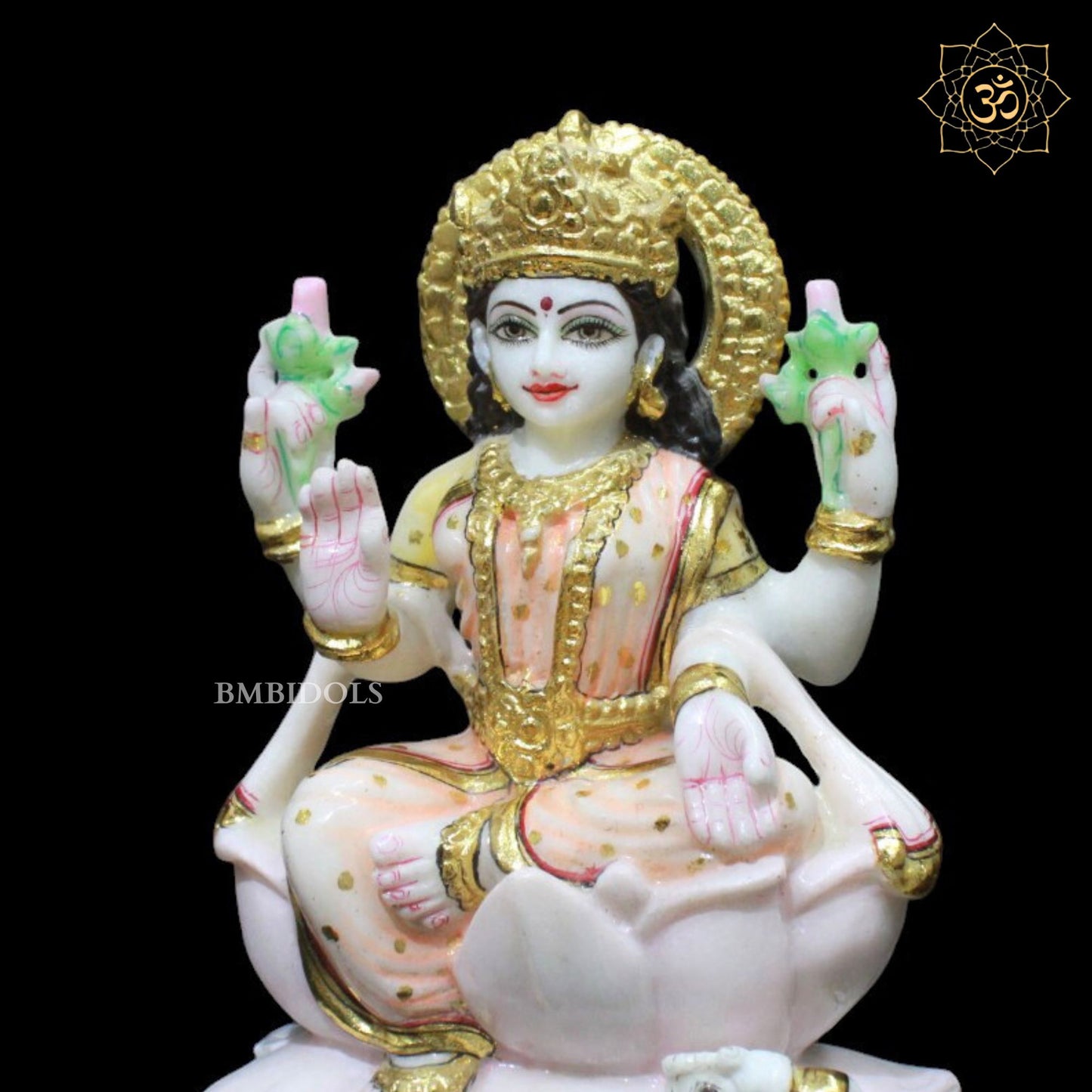 Coloured Marble Lakshmi Murti designed for Homes and Temples