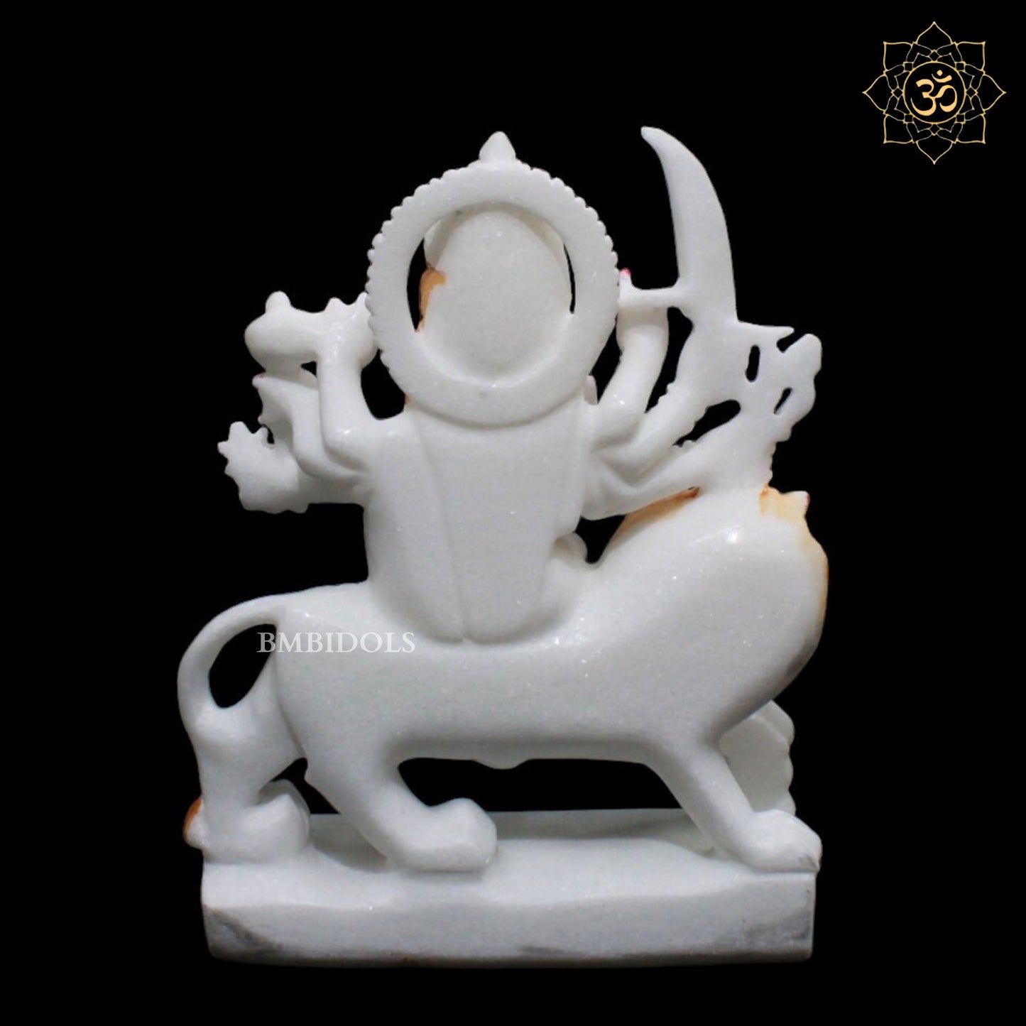 White Sherwali Durga Maa Marble Murti for Homes and Temples