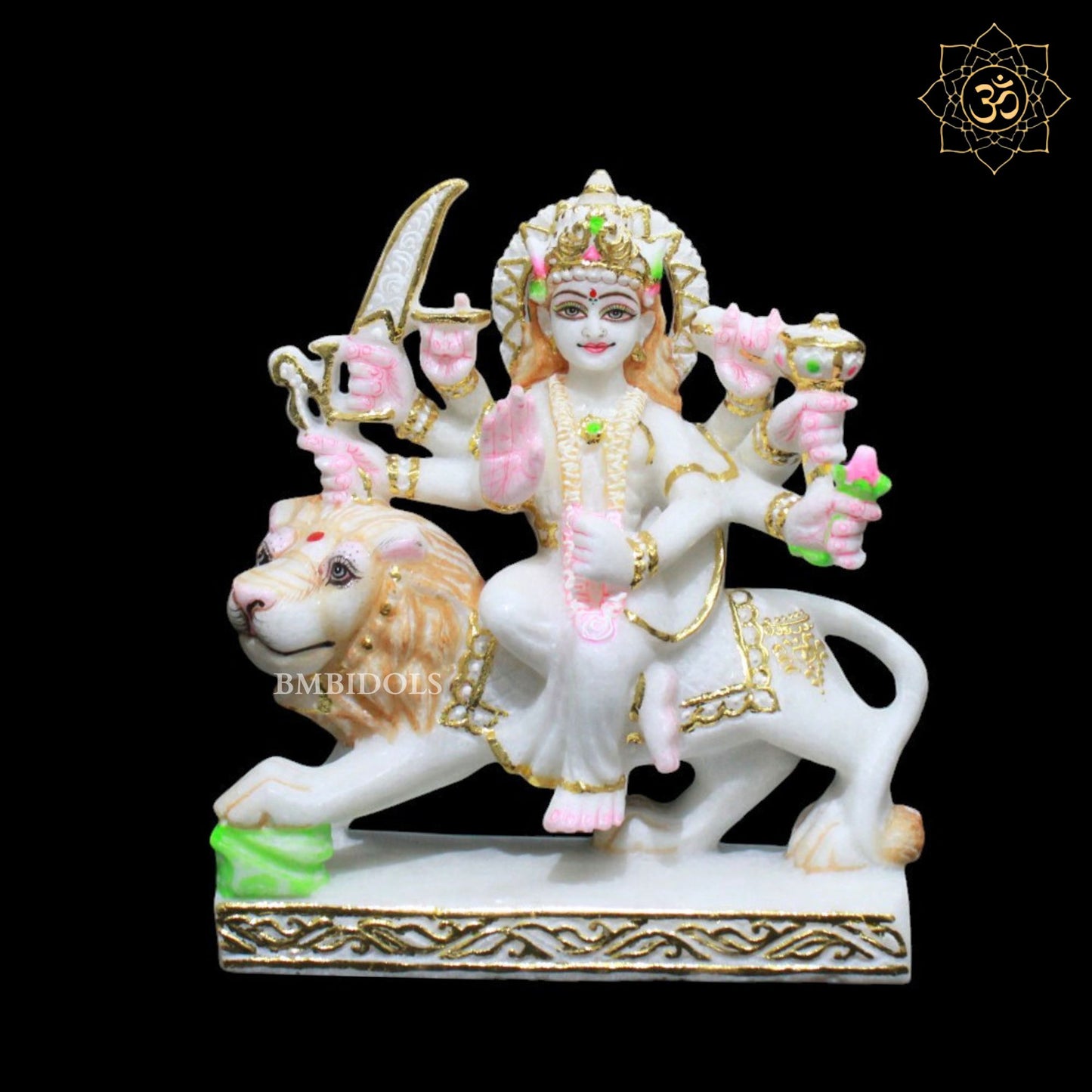 10inch Marble Durga Mata Murti for Homes and Temples in 10inches