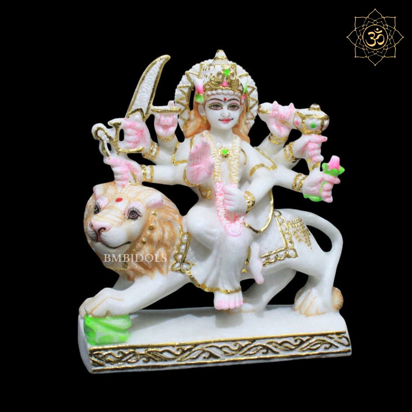 10inch Marble Durga Mata Murti for Homes and Temples in 10inches