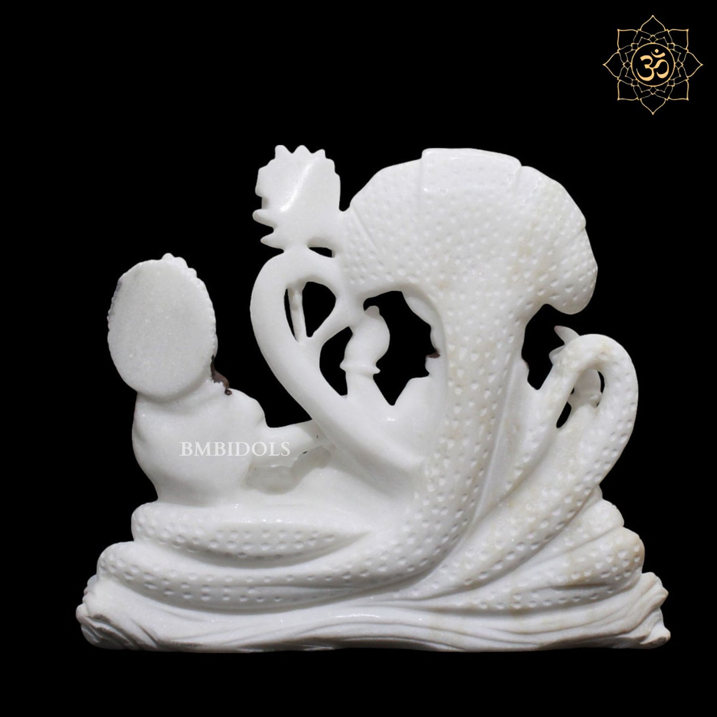 Lakshmi Narayan Marble Murti in white Marble Stone in 12inches