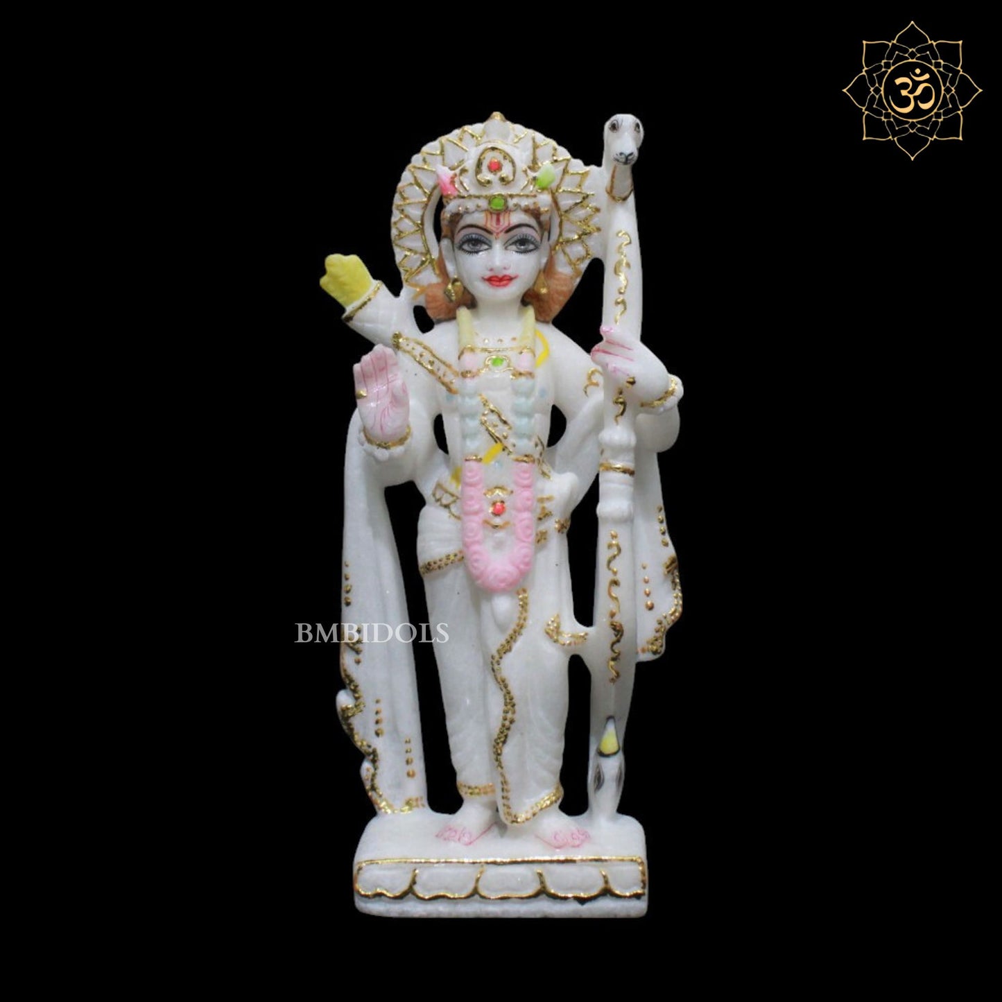 9inch Marble Ram Darbar Murti for Home Mandirs in Makrana Marble