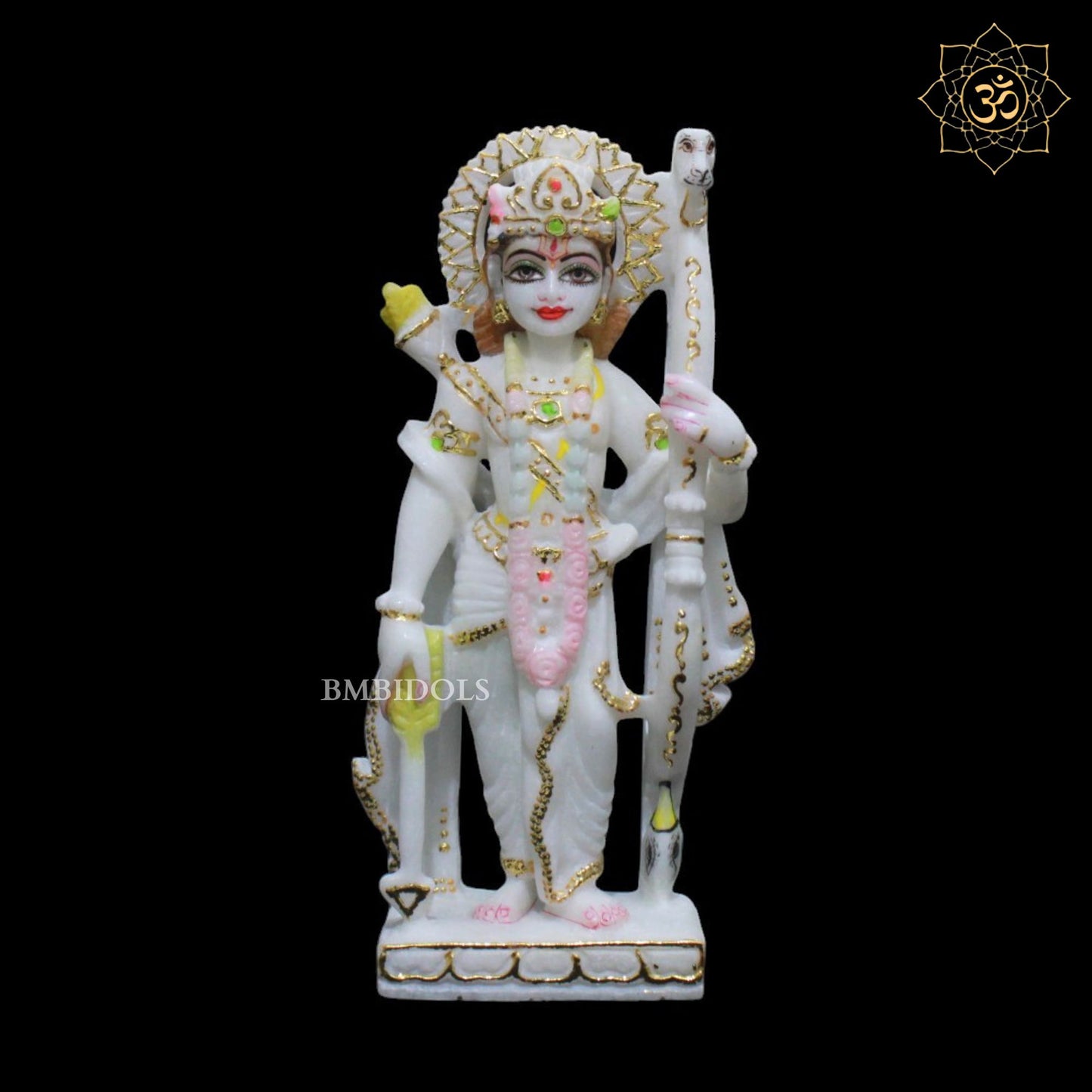 9inch Marble Ram Darbar Murti for Home Mandirs in Makrana Marble