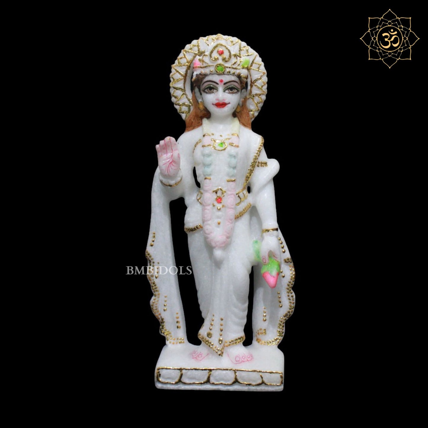 9inch Marble Ram Darbar Murti for Home Mandirs in Makrana Marble