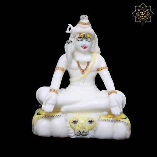 Shiva Marble Murti for Homes and Temples in 7inches in Makrana Marble