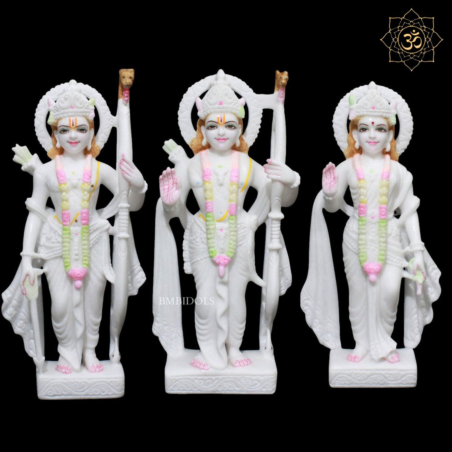Marble Ram Darbar Murti for Home Mandirs in 15inches