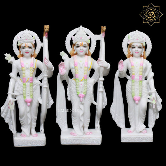 Marble Ram Darbar Murti for Home Mandirs in 15inches