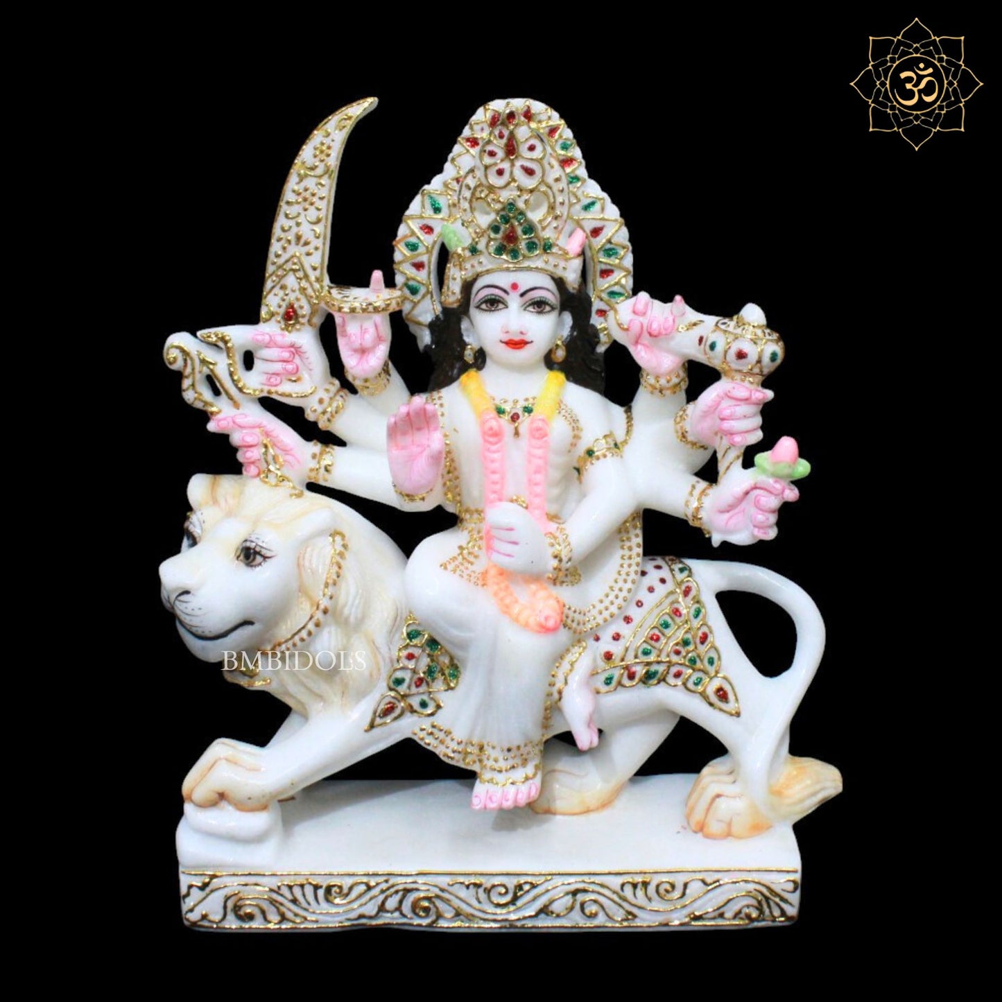 Marble Durga Mata Murti for Home Mandirs in 1feet