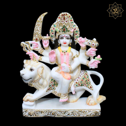 Marble Durga Mata Murti for Home Mandirs in 1feet