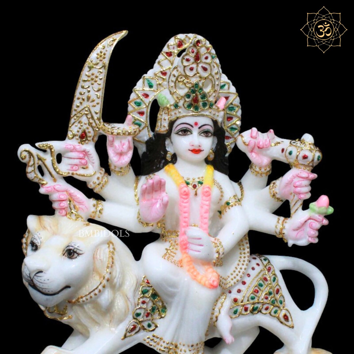 Marble Durga Mata Murti for Home Mandirs in 1feet
