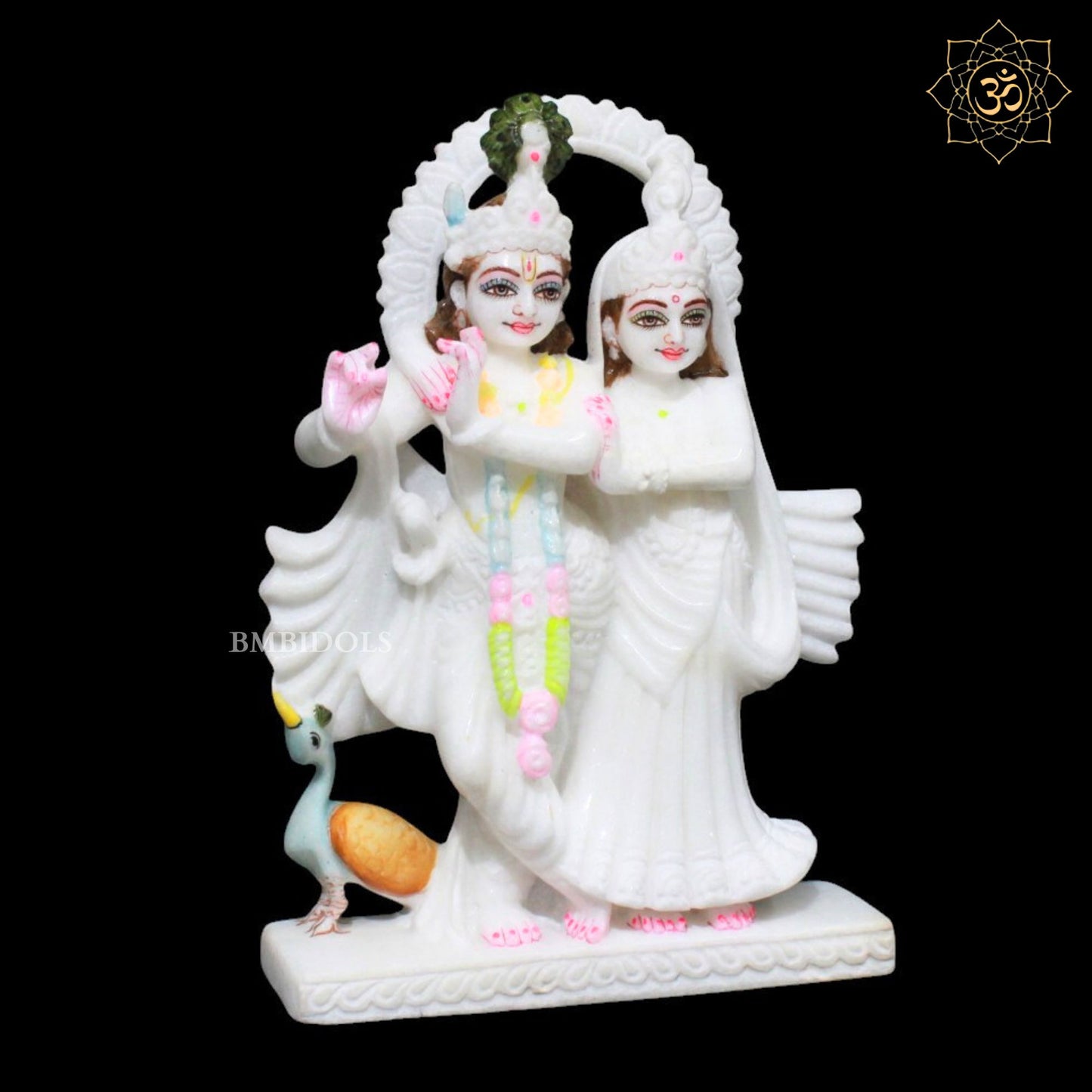 Jugal Radha Krishna Marble Statue for Homes and Mandirs in 9inches