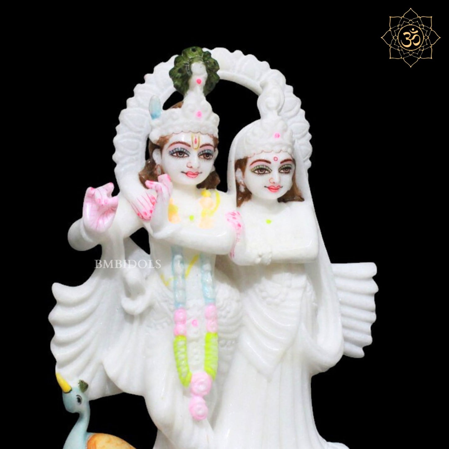 Jugal Radha Krishna Marble Statue for Homes and Mandirs in 9inches