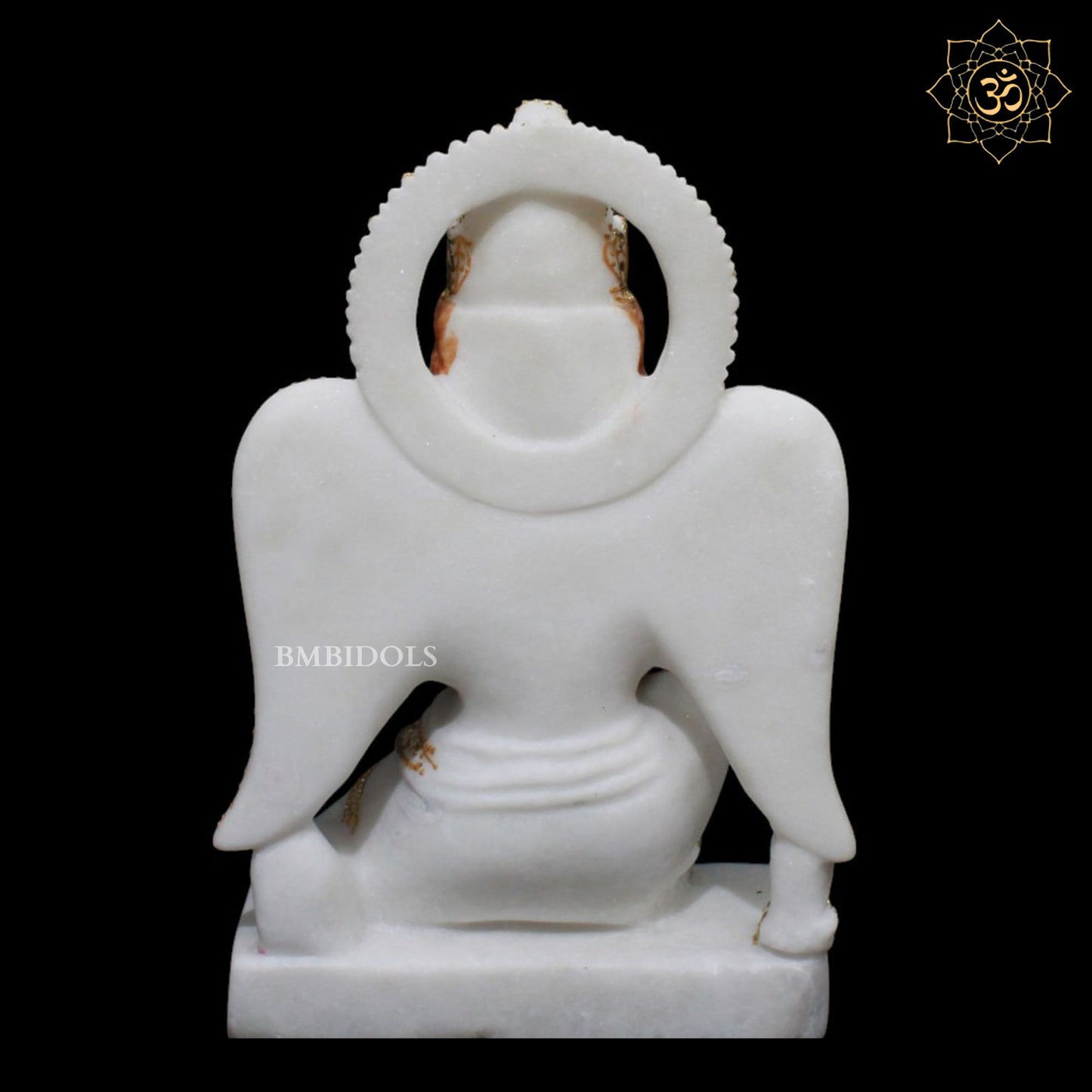 Marble Garuda Murti for Homes and Temples in 12inches in Makrana Marble