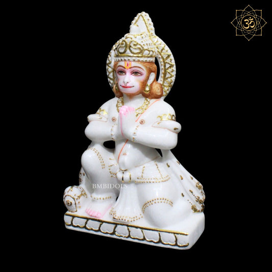 Das Hanuman Marble Murti for Homes and Temples in 12inches