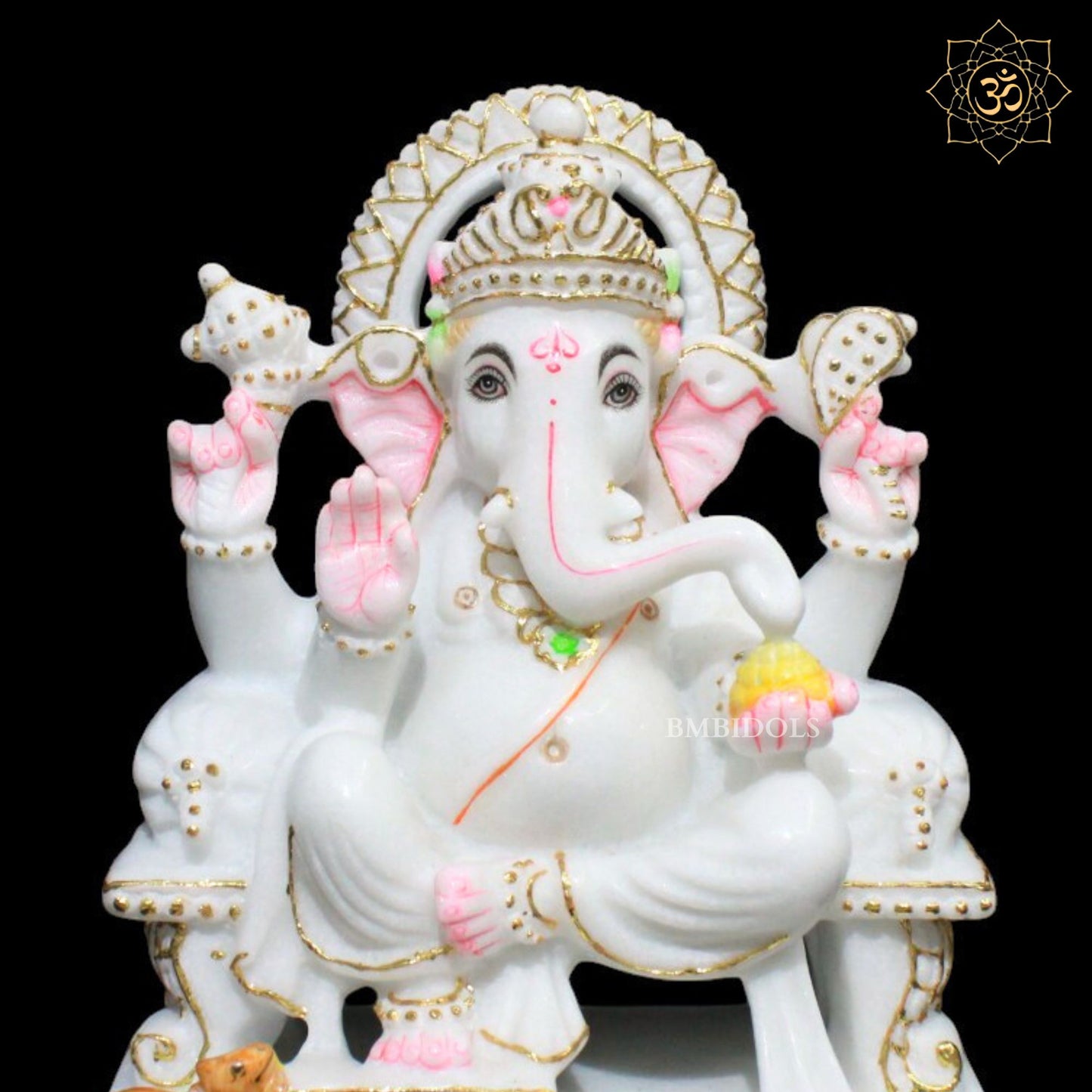 Marble Ganesha Statue for Home Mandirs in 9inches