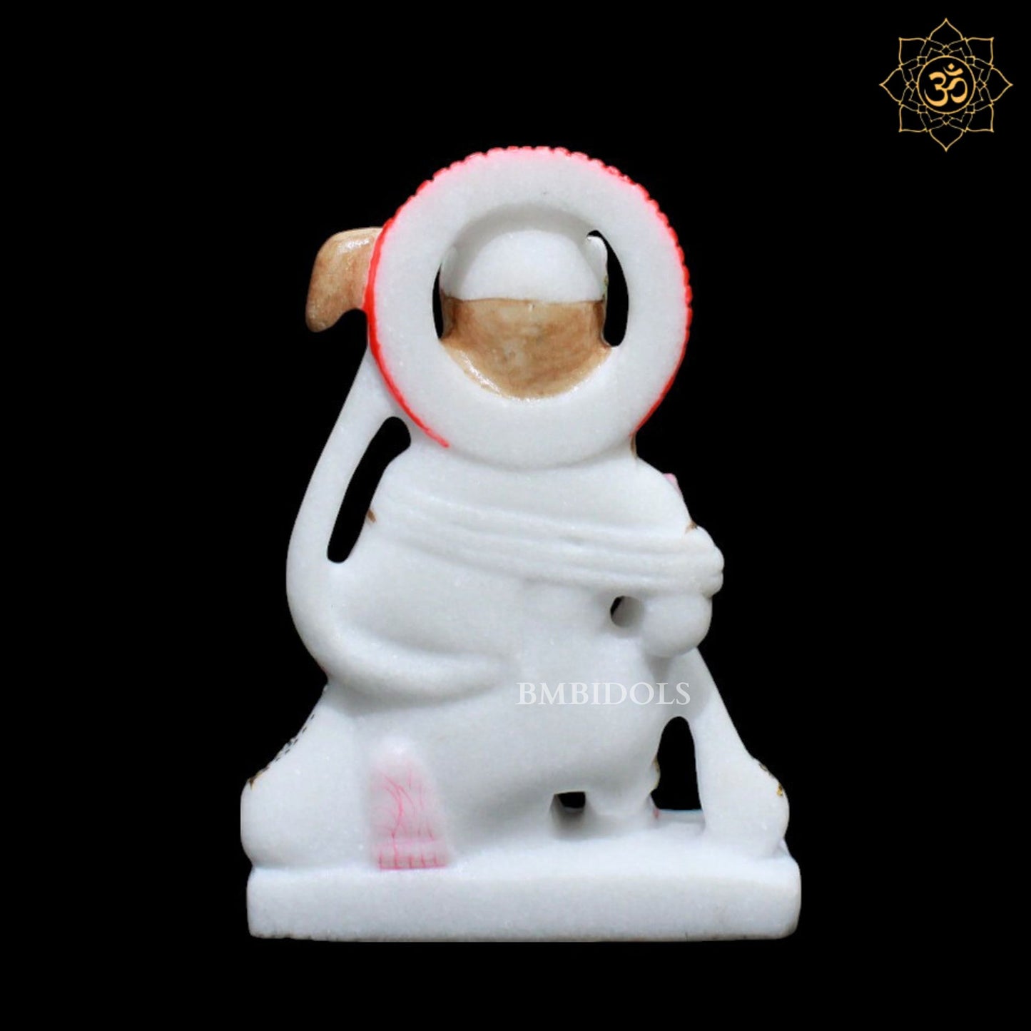 Marble Small Hanuman Murti for Home Mandirs in 7inch