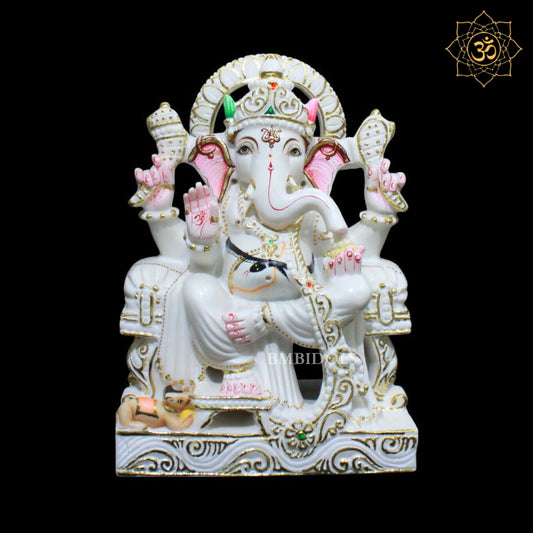 Ganesh Marble Murti For Homes and Temples in 12inches