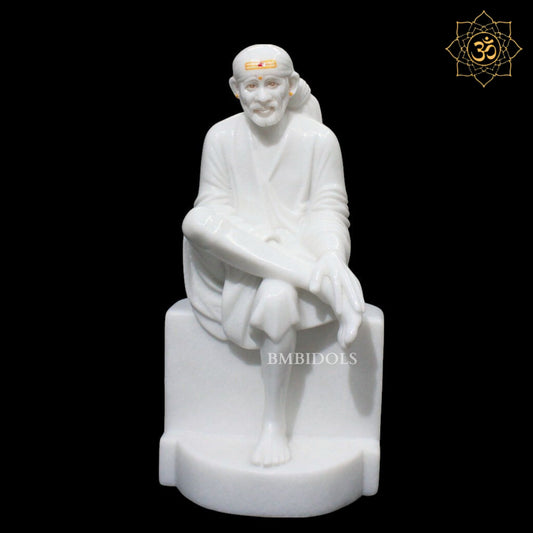Shridi Sai Baba Marble Murti in Makrana Marble for Home Mandirs