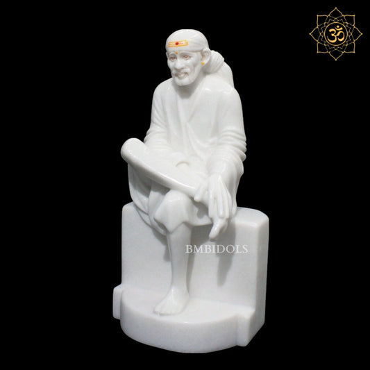 Shridi Sai Baba Marble Murti in Makrana Marble for Home Mandirs