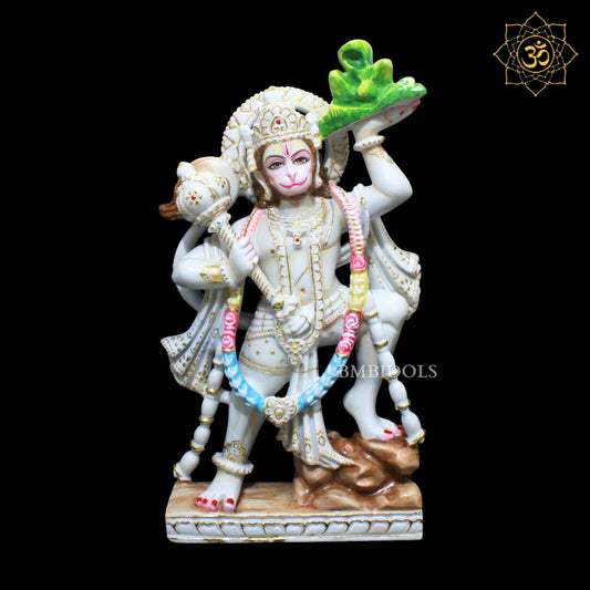 Marble Veer Hanuman Statue in 18inches 