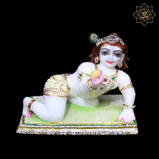 Laddu Gopal Marble Murti for Home Mandirs in 5inches
