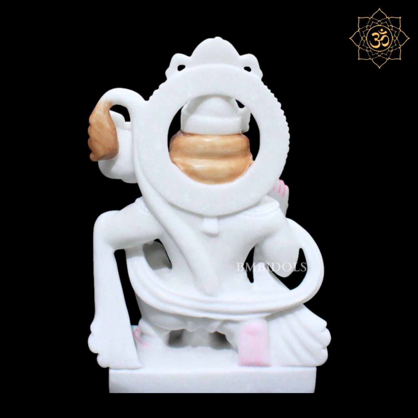 Pure White Ashirwad Hanuman Marble Murti for Homes and Temples in 17inch
