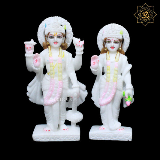 Lakshmi Narayan Marble Murti in 9inches for Makrana Marble