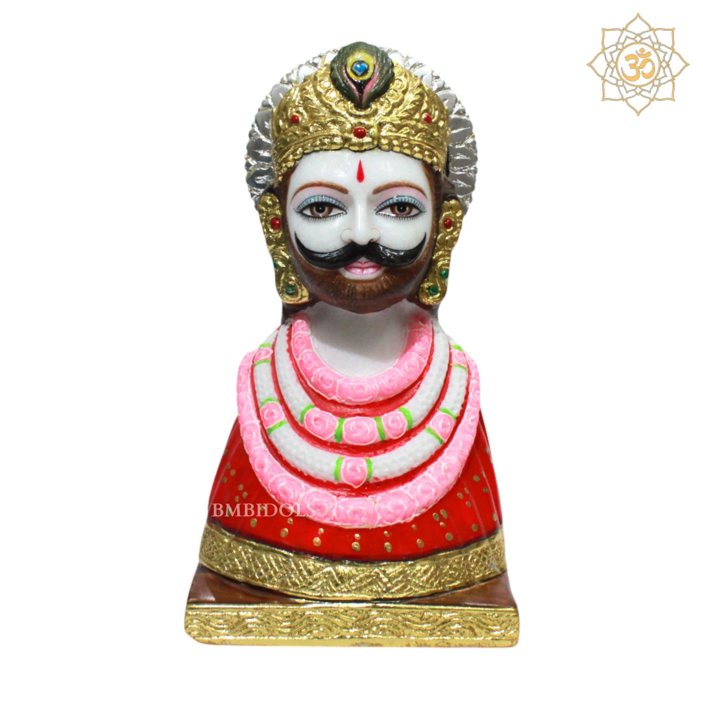 Khatu Shyam Baba Marble Murti in 12inches for Home Mandirs
